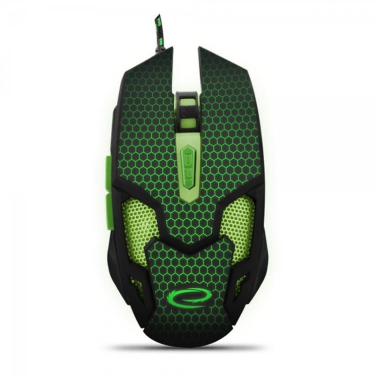  Зображення Мишка Esperanza EGM207G Cobra Black/Green USB  